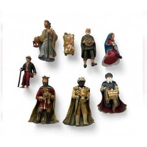 Complete Set Lot of 8 Vintage Schleich Nativity Scene Set Figures Figurines H89